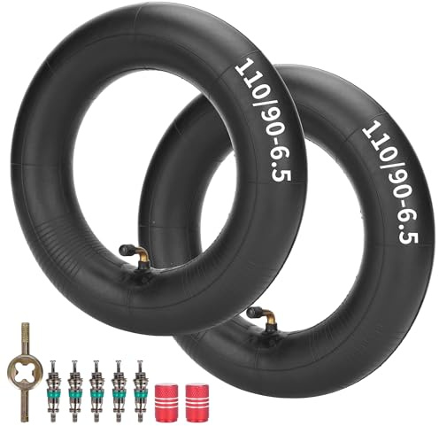 JIAYAN Set of 2 110/90-6.5 Inner Tube with TR87 Angled Valve Stem | Replacement for 47cc 49cc 50cc Mini Quad pocket bikes dirt bike ATV Gas Electric Scooter Go Kart
