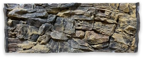 ZooPaul Aquarium Rückwand 3D 120x50cm Terrarium Hintergrund Fels Stein Wurzel Struktur Amazonas NEU