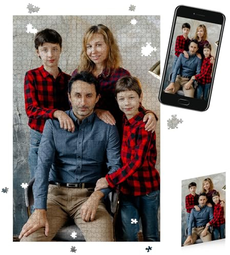 Lifemaison Personalisiertes Foto-Puzzle 1500 Teile,Fotopuzzle selbst gestalten,Individuelles Puzzle mit Bild,Gestalte Dein individuelles Fotopuzzle für Geburtstage,Muttertag,Valentinstag & Hochzeiten