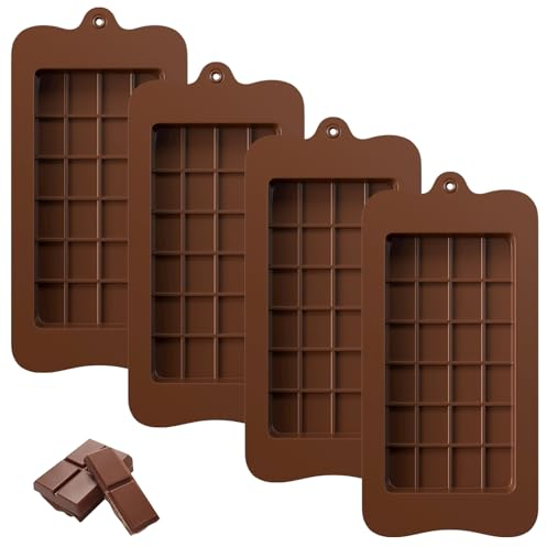 Maxentico Moule Tablette Chocolat, Moule Silicone Tablette de Chocolat Profond Antiadhésifs, Moules à Pâtisserie, Silicone de Qualité pour La Préparation Chocolat, Moule Mini Tablette en Chocolat