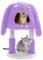 PETEPELA Monster-Stil Katzenhaus mit Kratzstamm, 2 in 1 Katzenhöhle warm, Kratzbaum mit kuschelhöhle, lustiges Katzenhöhle mit abnehmbaren Katzenbett Katzenkorb für Indoor-Katzen lila