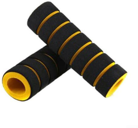 Weiche Schaumstoff-Griffe für Radrennen, verbesserter Komfort und Kontrolle (schwarz und gelb)