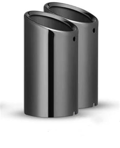 DZSCHUNLUSM Auspuffblenden Für VW Für Tiguan MK2 2017 2018 2019 Edelstahl-Autoauspuff-Heckhalsrohrverkleidung Auspuffendrohr(Schwarz)