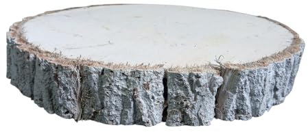 Tronco rotondo base h5 x D32 in legno DECORATIVA vassoio lavori decoupage casa lavoro tavoletta NATURALE bianca