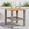 Iiaky Gartentisch Terrassentisch Wetterfest Lounge Tisch Outdoor BalkonhäNgetisch Grau 40x40x42 cm Poly Rattan Akazienholz