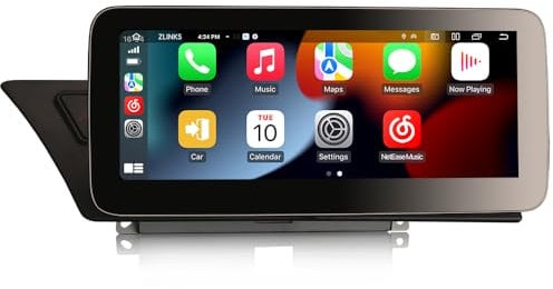 10.25 Zoll Android 14 Snapdragon 668S 4GB 64GB Autoradio für Audi A4 A5 B8 S4 S5 RS4 RS5 Radio mit Navi Carplay Android Auto GPS Navigation Lenkradsteuerung WiFi DSP DAB+ Bluetooth 4G LTE Touchscreen