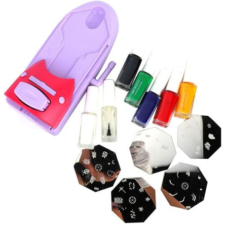 Nail Art Printer DIY Manicure Stamping Machine Kit for Creative Nail Design - Portable and Compact Nail Art Printing Machine with Precise Pattern Control