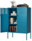 Metall-Speicher-Schrank mit Türen und Regalen, Stahl-Mehrzweckschrank, Metall-Akten-Schrank für zu Hause und Büro, Pfauenblau, 40T x 80B x 120H cm