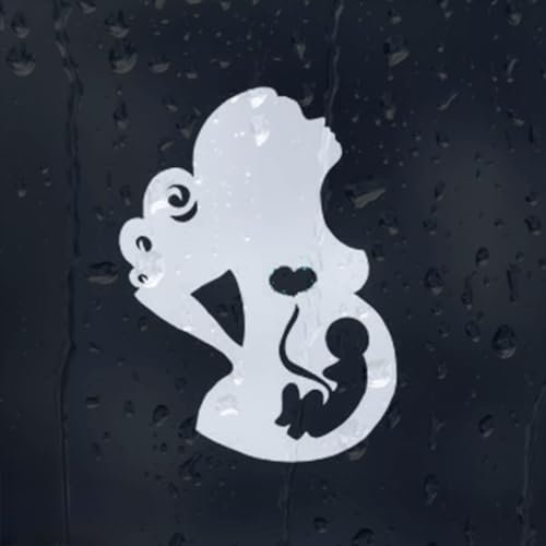 Autocollant en vinyle blanc pour voiture « Expectant Mother on Board » - 11 x 15 cm - Femme enceinte