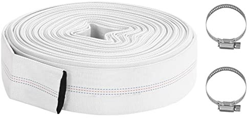 Manguera contra incendios PVC 20 m 2, Snsowed Manguera Plana, Manguera Riego, Enrollador Manguera, Manguera Agua Jardin, Manguera Para Tejado,
