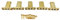 ＡＷＨＡＯ 5 String Electric Guitar Nut Locking Component for Bass Bridge Strings, Gold