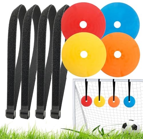 CHSEEO Fussball Trainingszubehör, Fußballtore für Garten Kinder, 4x60cm Verstellbares Fußballtor, Trainers Football Goal Targets Zubehör for Outdoor Training #1