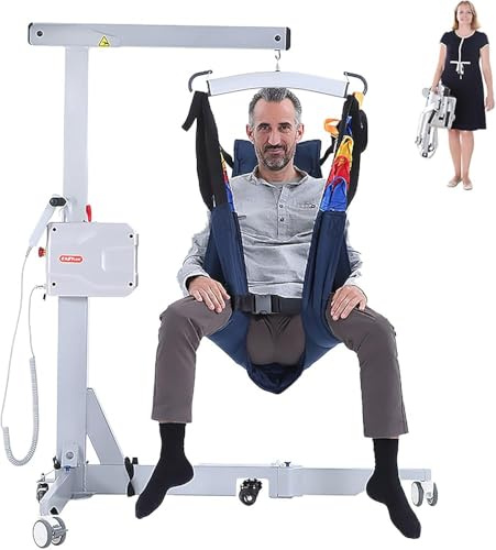 Foldable Electric Patient Lift for Home Use, Transfer Between Bed, Sofa, Wheelchair, Bathtub, and Car