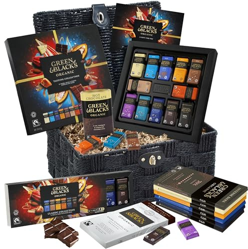 Green & Blacks Ultimate Chocolate Hamper. Delicious selection of G&B favourites including Hot Chocolate, Tasting Collection, Cooking chocolate and a varity of bars. Birthday, Christmas, Thank you gift
