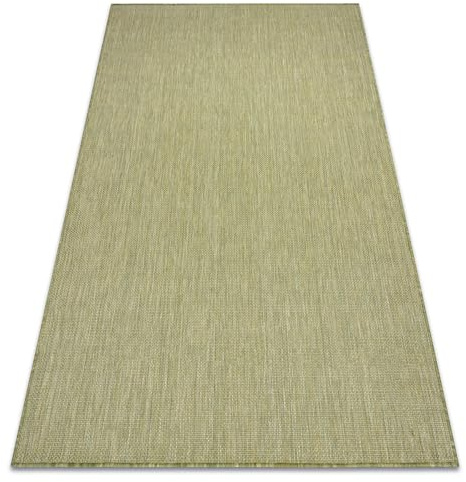 rugsx Teppich SION Sisal Optik, flachgewebt, strapazierfähig & pflegeleicht, Indoor & Outdoor, Wohnzimmer, Schlafzimmer, Balkon, Terrasse - grün 140x190 cm