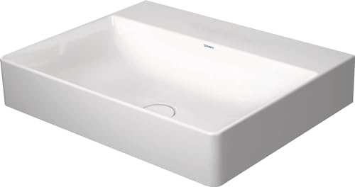 Duravit DuraSquare Möbelwaschtisch, 60x47cm, ohne Hahnloch, ohne Überlauf, Unterseite geschliffen und glasiert, 23536000791, Farbe: Weiß