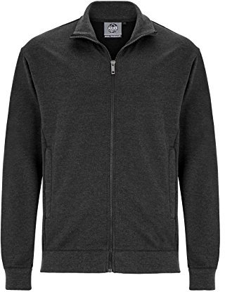 Ahorn Sportswear Übergrößen !!! Basic Trainerjacken Sweatjacke Anthrazit-Melange 6XL