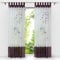 HongYa 1er-Pack Bestickte Gardine Transparenter Voile Vorhang Schlaufenschal H/B 145/140 cm Beere