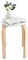 Sgabello impilabile in Legno, Sedia da Doccia Bagno stool Sgabello per camera casa, 40 x 45.5cm (bianca)
