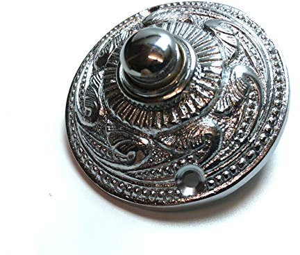 Door Bell Push 'ROCOCCO' Chrome 60mm / 2.5 Diameter