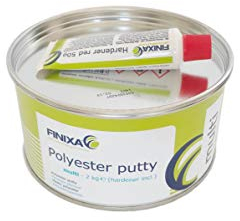 Mastic polyester universel 2K Finixa 2kg + durcisseur Polyester Putty multi
