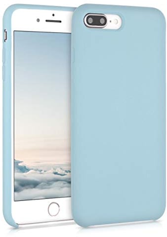 kwmobile Housse Compatible avec Apple iPhone 7 Plus/iPhone 8 Plus Coque - Housse de téléphone Protection Souple en TPU Silicone - Bleu Pastel