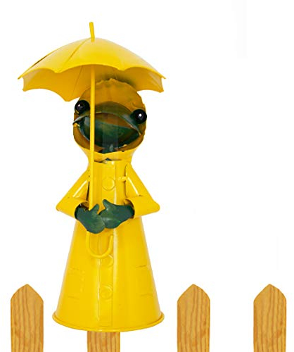 B2S BACK2SEASON Zaunfigur Frosch Zaunhocker Metall Frosch Zaundeko Vorgarten wetterfest Dekoration (Frosch H=24 cm)