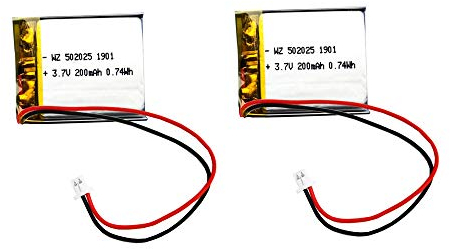 2 Li-Po 502025 3,7 V 150 mAh Lithium-Polymer-Akku MP3 / Bluetooth/Zur Sicherung
