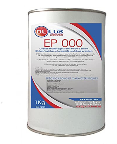 DLLUB - Graisse Fluide EP 000 : Graisse multiusages - 1 Kg