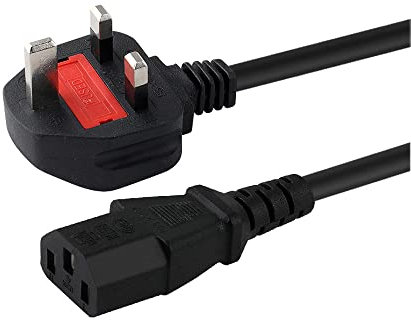 WICAREYO 1.2M/3.9FT AC Power Cable UK plug AC Power Cord Supply Charger Cable Replacement for Xbox one/Xbox 360 E /PS3 First Generation(Fat) /PS4 Pro(Older Models)
