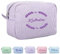 Personalized Makeup Bag Travel Cosmetic Bags for Women Gifts Makeup Organizer Portable Toiletry Bag for Girls Embroider Name Large Capacity Fashion Stripe