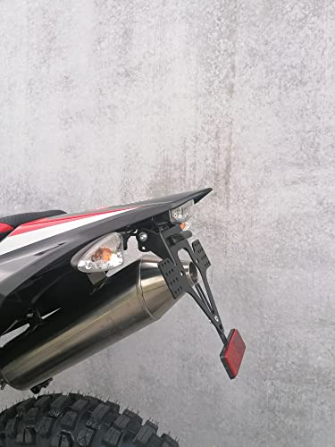 Kennzeichenhalter GroFaTec EVO Set für Aprilia RX125 / SX125 2018-2024 Kennzeichenträger Enduro RX 125 Supermoto SX 125 Nummernschild kurzes Heck Heckumbau sx125rx125