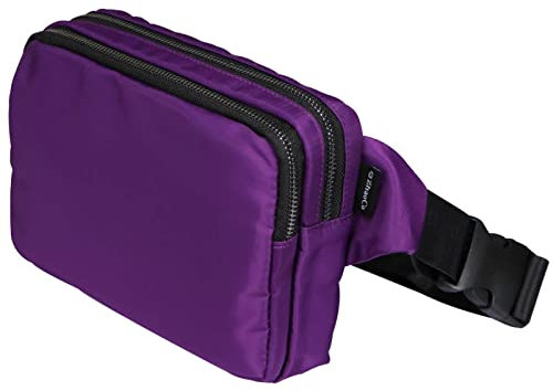 Bauchtasche Gürteltasche für Herren und Damen Hüfttasche mit Verstellbarem Schnallenriemen für Hundespaziergang Laufen Wandern Joggen - Lila