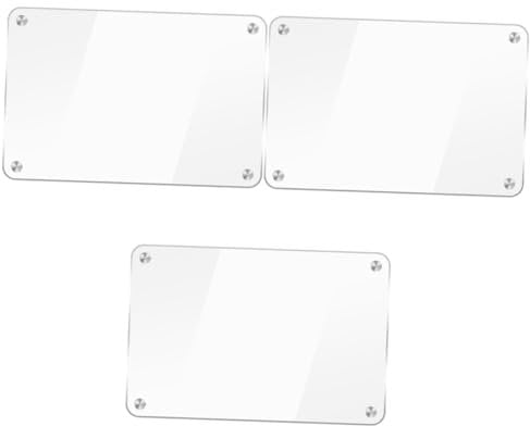 STOBOK 3pcs Clear Dry Erase Board Transparent Magnet Dry Erase Board Blank Fridge Refrigerator Small Dry Erase Boards Planner to Do List Message Board Note Board Acrylic Magnetic