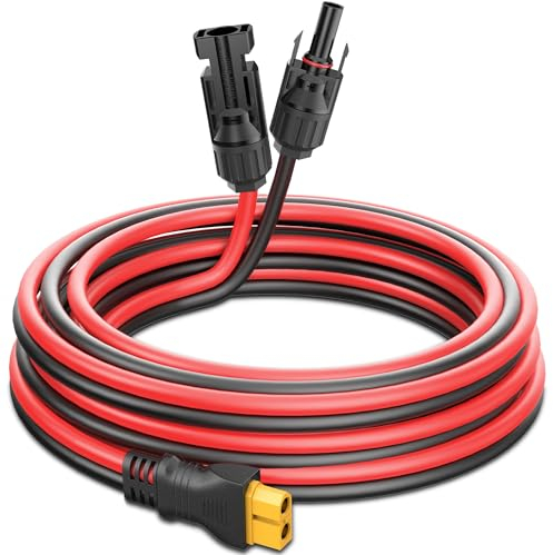 Gonifeto Solarmodul-Verlängerungskabel mit XT60-Adapter (12 AWG, 4,5 m), Solar-Ladekabel für Ecoflow-Batterie-Generator, Solarstecker auf Spritzguss, XT60-Kabel für tragbare Kraftstation