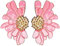 SIXDUTON Vintage Blumen Ohrringe Gänseblümchen Earrings, Hypoallergene Party Modeschmuck für Frauen und Mädchen (Rosa)