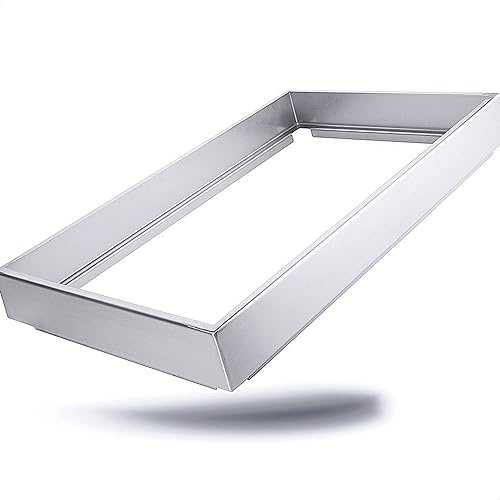 Kerafactum Hochwertiger Edelstahlrahmen für GN 1/1 Platten – 7 cm Höhe Edelstahl Rahmen für Kühlplatten Büfett Kühlsysteme Catering-Event Unterbau Aufsatzrahmen Zubehör