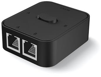 Switch di Rete Gigabit a 2 Porte, 10 100 1000Mbps, 2 Ingressi 1 Uscita, 1 Ingresso 2 Uscite, Selettore Splitter RJ45 per Cat 6, Switch Extender Poe