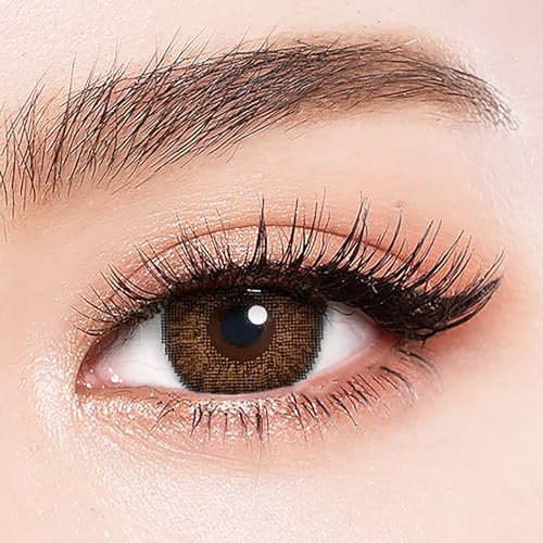 Brown Farbige Kontaktlinsen Monatslinsen Tricolor Serie - Braun Sehr Stark Deckende SILIKON COMFORT NEUHEIT + Behälter - 1 Paar (2 Stück) - DIA 14.50 - ohne Stärke 0.00 Dioptrien