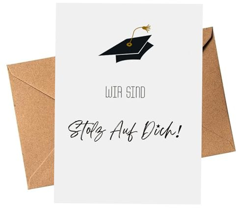 jenich Prüfung Bestanden Karte Geschafft Grußkarte Abschluss Abitur Bachelor Matura Ausbildung Geschenk Wir sind stolz auf dich Bestanden Karte Glückwunschkarte