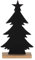 EGLO LIVING Deko Baum Baliguian, Weihnachtsdeko Wohnzimmer, Tischdeko Weihnachten aus Holz in Natur und Metall in Schwarz, Adventsdeko Fensterbank, 31,5 x 18 cm