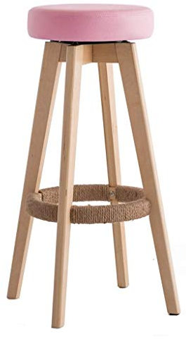 ZARUFT Wohnmöbel Leder Vintage Barhocker Stühle Metall hoher Barhocker Stuhl (Farbe: A) Beauty Comes