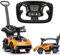 Porteur Auto pour Enfant Dès 12 Mois, Volant Audio, Compartiment de Rangement sous Le siège (Orange)