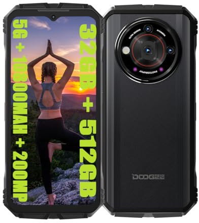 DOOGEE V30 PRO 5G Robusto Cellulari(2024), 10800mAh Batteria, Dimensity 7050 32GB + 512GB, 5G Rugged Smartphone, 200MP + 24MP Visione Notturna + 16MP + 32MP, 6.58, NFC/Face id/Fingerprint