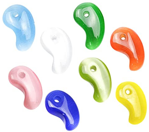 Lurrose 8stücke Katzenauge Stein Für Schmuckherstellung Bunte Naturstein Charms Für Halsketten Und Armbänder Einfache Verwendung Mit Vorgebohrten Löchern