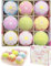 MOKYDUO Set de 9 Bombas de Baño con Fragancia de Aceites Esenciales – Sales Efervescentes Hidratantes en Forma de Flor – Regalo Relajante para Mujeres y Cumpleaños