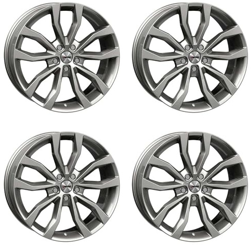 4x AUTEC Felgen Alufelgen UTECA 8.5x19 ET38 5x112 Titansilber kompatibel mit VW Golf VII Golf VIII Tiguan Caddy Passat T-Roc Golf VI Tiguan Al