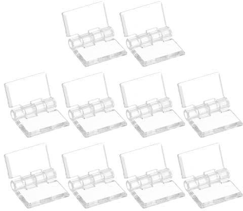 sourcing map 12Pcs Acrylic Hinges, 1 x 1.38 Inch Mini Hardware Folding Hinges Thicken Piano Hinges for Case Box Handicrafts, Clear