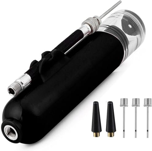 Ball Pump, Dual Action Inflate Air Pump with 3 Needles and 2 Nozzles for Football, Basketball, Volleyball, Balloons, Bikes