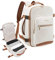 LOVEVOOK Handgepäck Rucksack 40x20x25 Ryanair, Klein Handgepäck Tasche Reiserucksack Flugzeug, Carry On Hand Luggage Travel Backpack für 13,3 Zoll Laptop, Reisetasche Cabin Bag Eurowings Wizz Beige